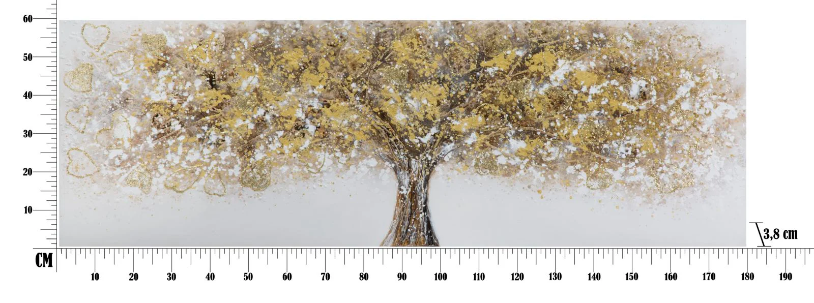 Opera d'Arte su Tela Albero Imponente - cm 180x3,8x60 - Image 8