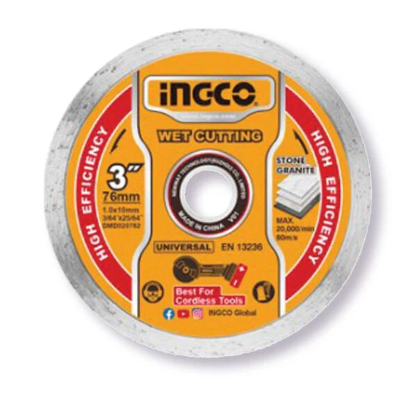 Disco Diamantato a Umido 76mm – Alta Precisione per Taglio Pietra
