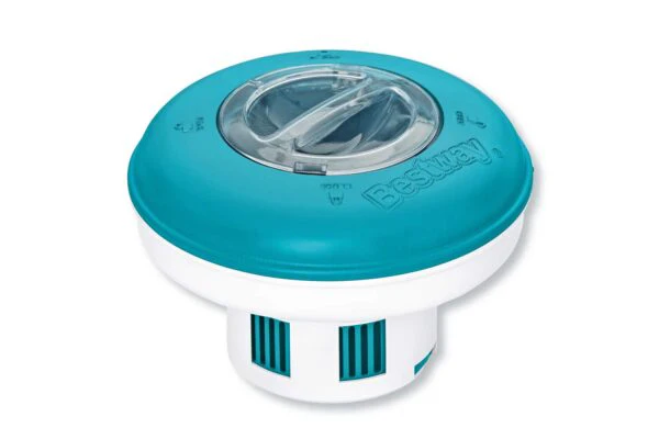 Dispenser cloro galleggiante per pastiglie 200g con regolatore