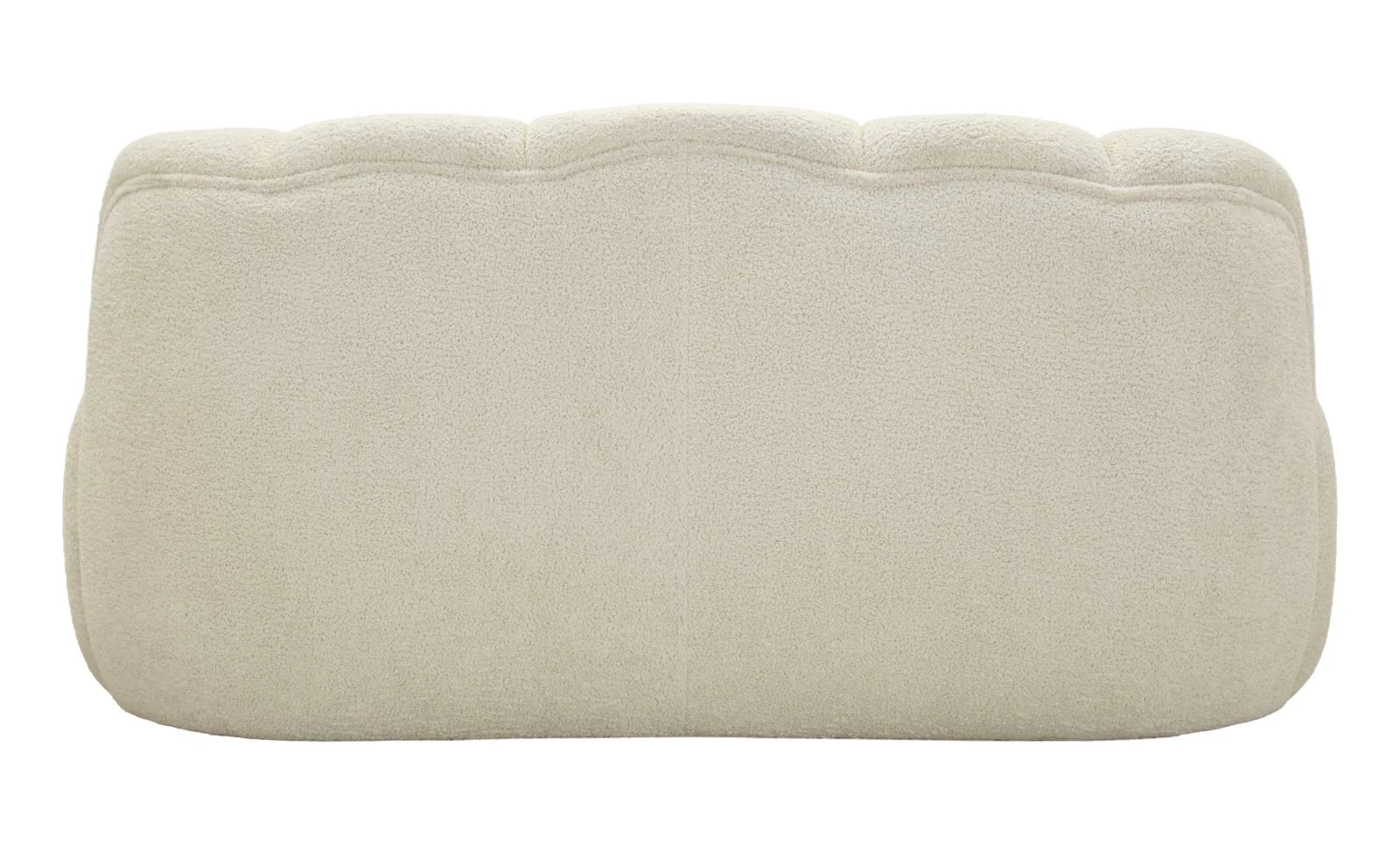 Divanetto Ball Bianco In Plywood Con Spugna E Poliestere 145x80x69 Cm Design Scultoreo Glamour - Image 4