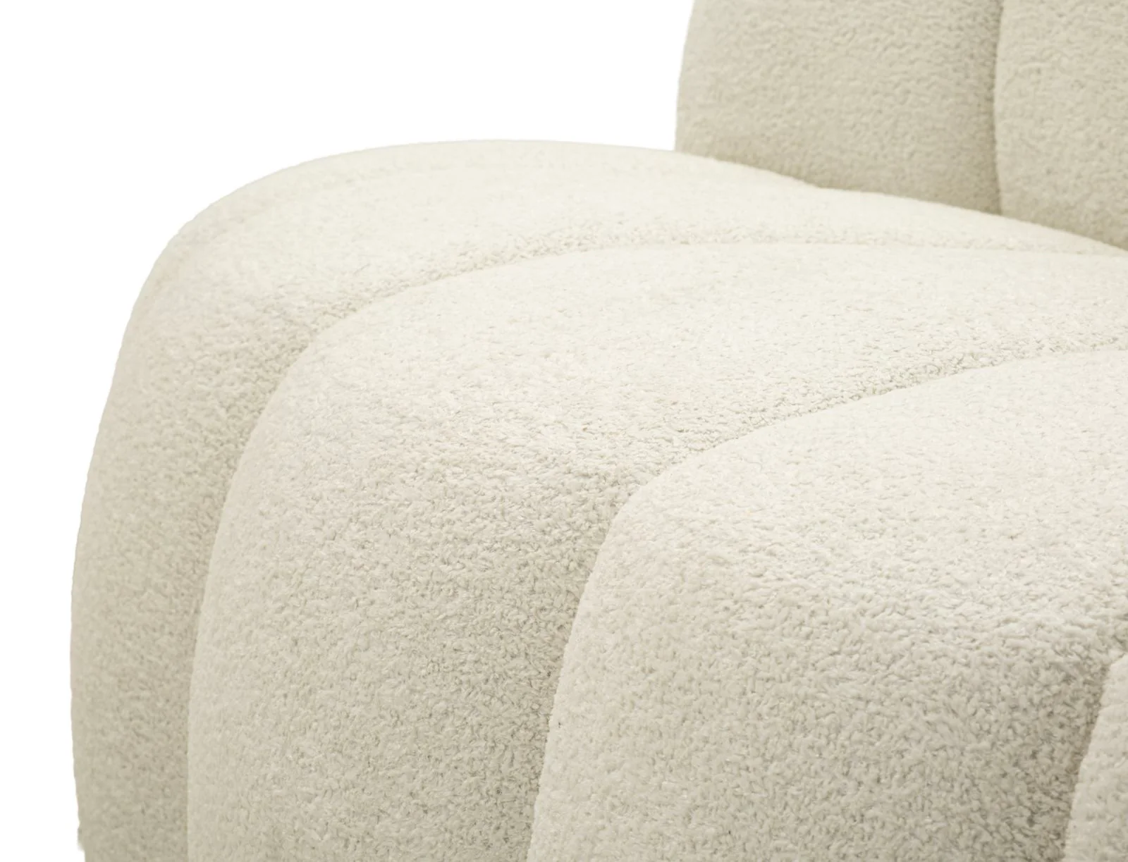 Divanetto Ball Bianco In Plywood Con Spugna E Poliestere 145x80x69 Cm Design Scultoreo Glamour - Image 6