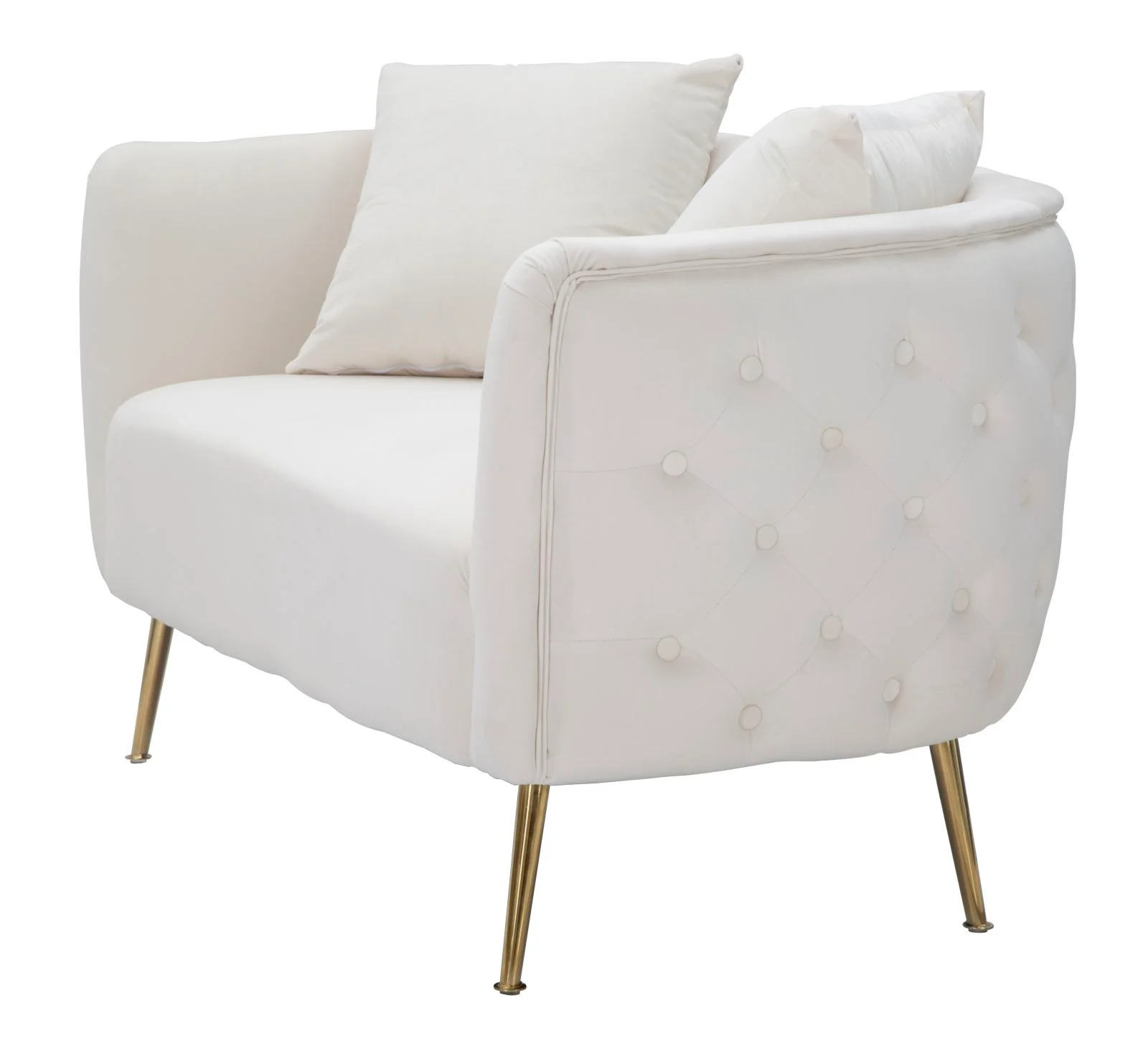 Divano Elegante Bucarest Crema 127x74x73 cm - Image 3