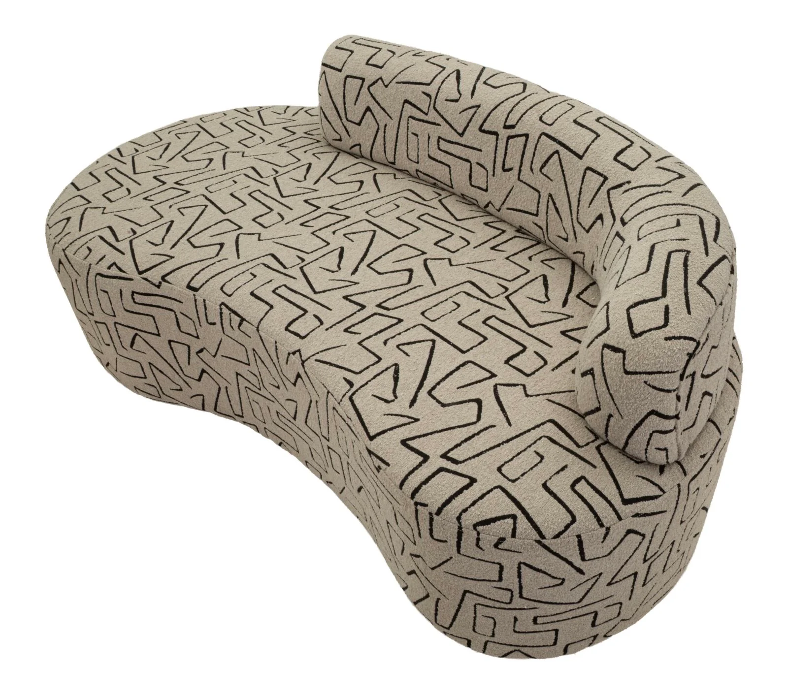 Divanetto Nairobi Cm 176 X 91,5 X 69 In Legno Compensato Spugna E Poliestere Per Salotto Moderno - Image 3