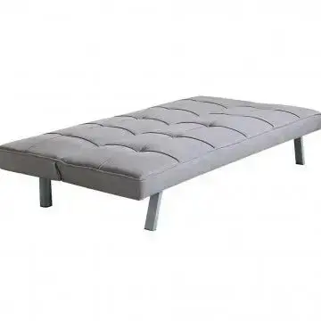 Divano Letto Aaron Grigio Melange: Metallo e Legno, D.178x81x71 - Image 4