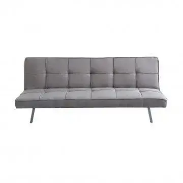 Divano Letto Aaron Grigio Melange: Metallo e Legno, D.178x81x71 - Image 5