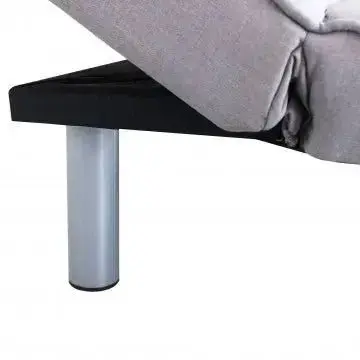 Divano Letto Aaron Grigio Melange: Metallo e Legno, D.178x81x71 - Image 7