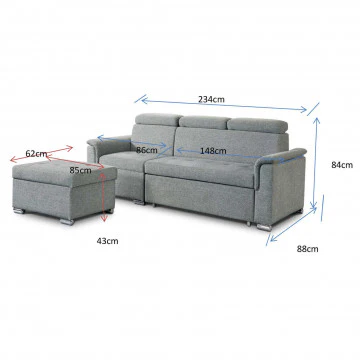 Divano componibile design moderno con chaise longue - Image 15