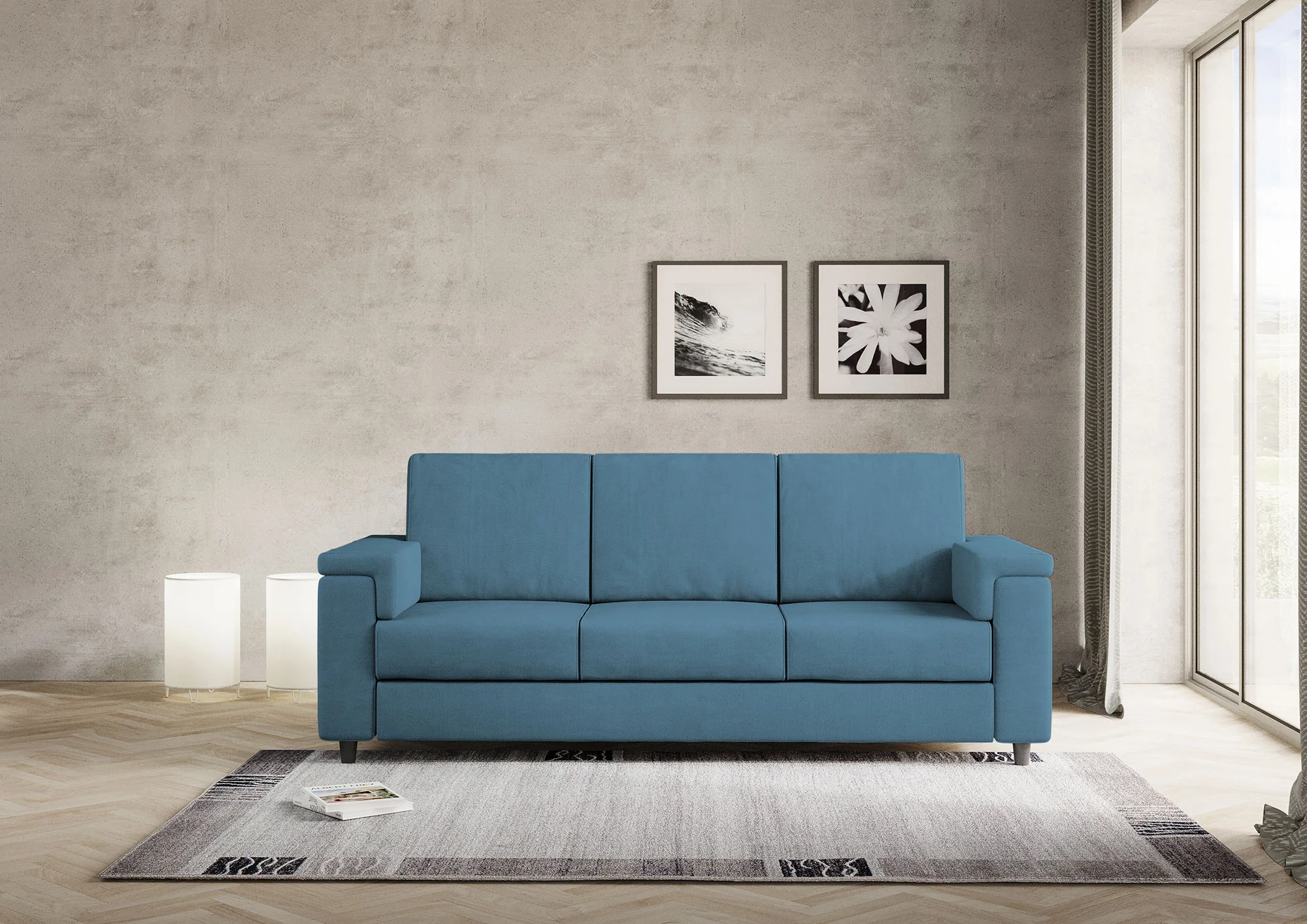 Divano Marrak 3 posti (tre sedute da 60cm) misure esterne L.208cm - Image 7