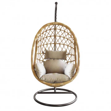 Dondolo Pensile capraia con struttura in metallo e seduta in wicker - Image 2
