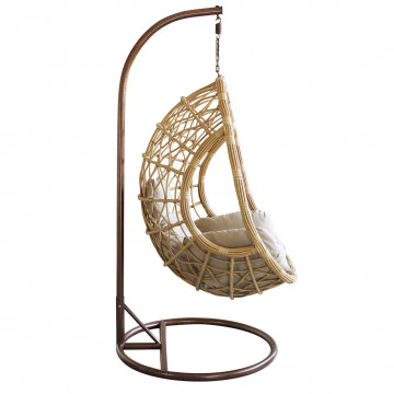 Dondolo Pensile capraia con struttura in metallo e seduta in wicker - Image 4