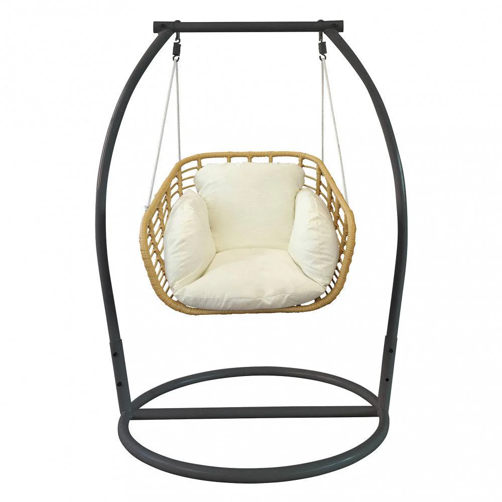 Dondolo Glasgow 1 Posto - Metallo Bianco/Antracite - per Poltrona Relax