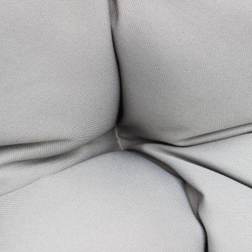 Dondolo pieghevole con struttura in metallo grigio e seduta in alluminio corde Ø6,5 mm, cuscino in poliestere abbinato. Struttura Ø 95 x 196h, seduta 73 x 64 x 108. - Image 6