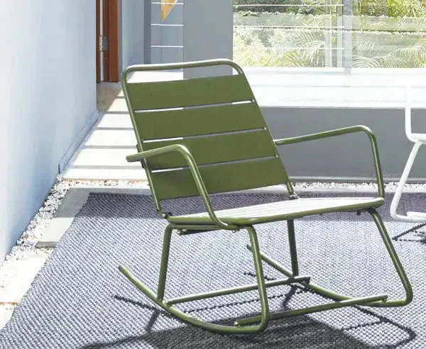Poltrona dondolo in acciaio con finitura opaca Diversi Colori - Image 3
