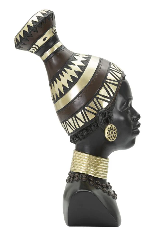 Statua Donna Masai Tribù in Ceramica 23x19x38,5 cm - Image 2