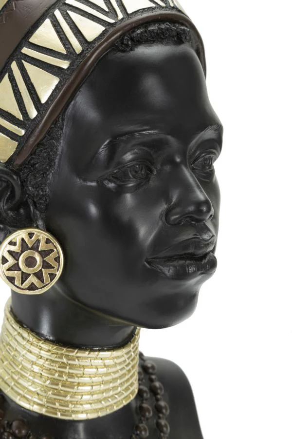 Statua Donna Masai Tribù in Ceramica 23x19x38,5 cm - Image 4