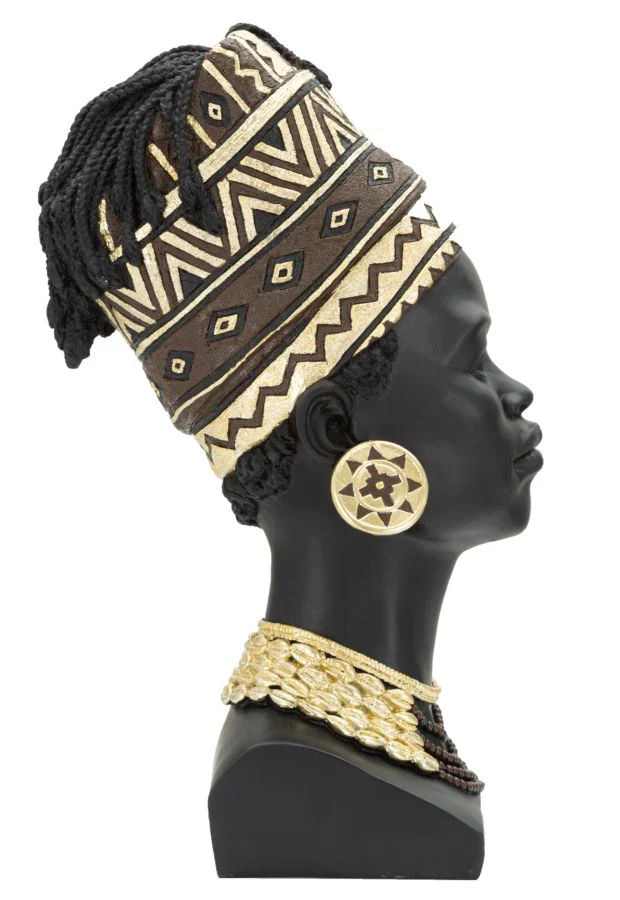 Turbante Masai Femminile in Ceramica - 21,5x27,5x45 cm - Image 2