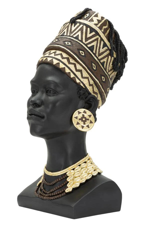 Turbante Masai Femminile in Ceramica - 21,5x27,5x45 cm - Image 3