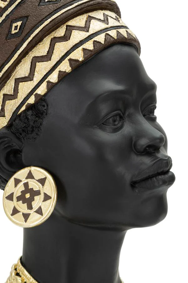 Turbante Masai Femminile in Ceramica - 21,5x27,5x45 cm - Image 4