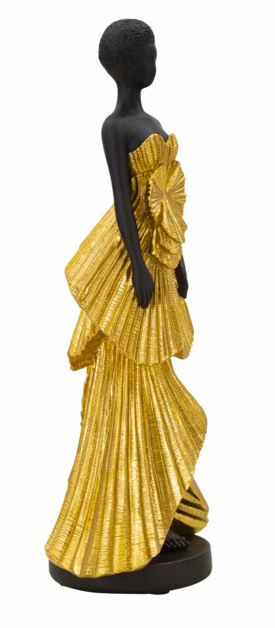 Statuetta Elegante Donnina in Oro 14,5x10x33 cm - Image 2