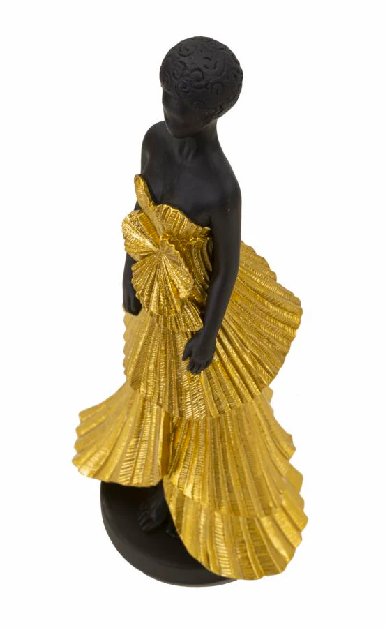 Statuetta Elegante Donnina in Oro 14,5x10x33 cm - Image 3
