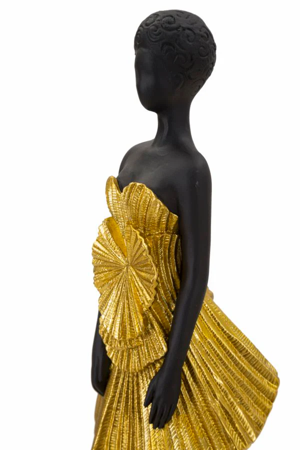 Statuetta Elegante Donnina in Oro 14,5x10x33 cm - Image 4