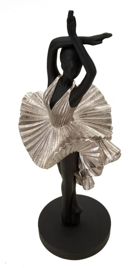 Statuetta Ballerina Elegante in Argento - cm 17x14x43 - Image 3