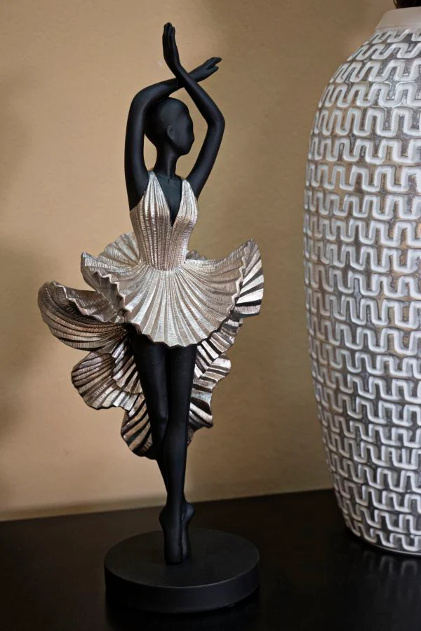 Statuetta Ballerina Elegante in Argento - cm 17x14x43 - Image 6