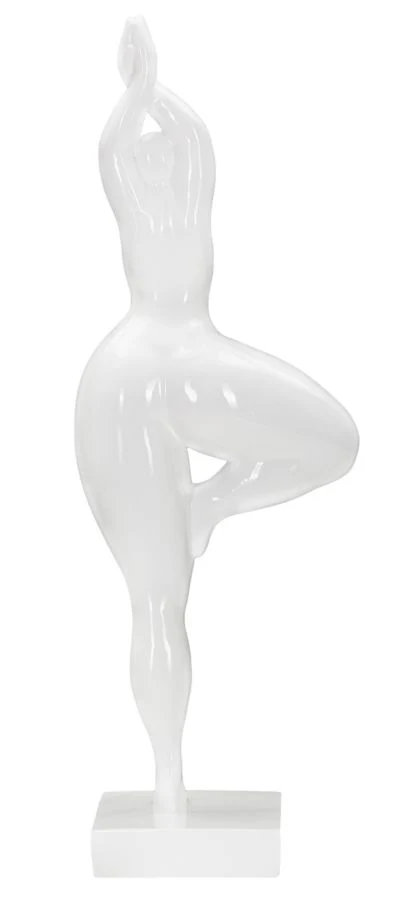 Statua Elegante di Donna in Posizione Yoga 16x9x45,8 cm - Image 4