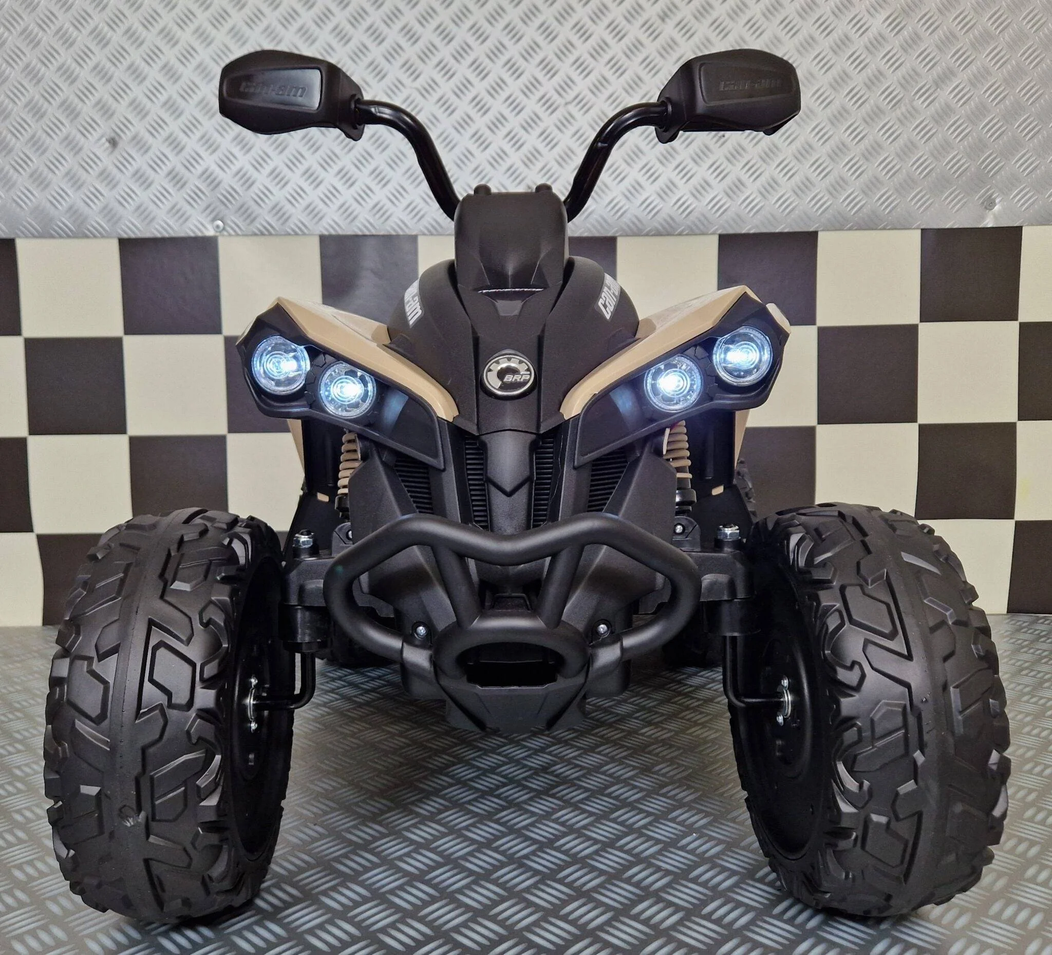 Quad Elettrico per Bambini Can-Am Maverick 24 V – Colore Cachi - Image 3