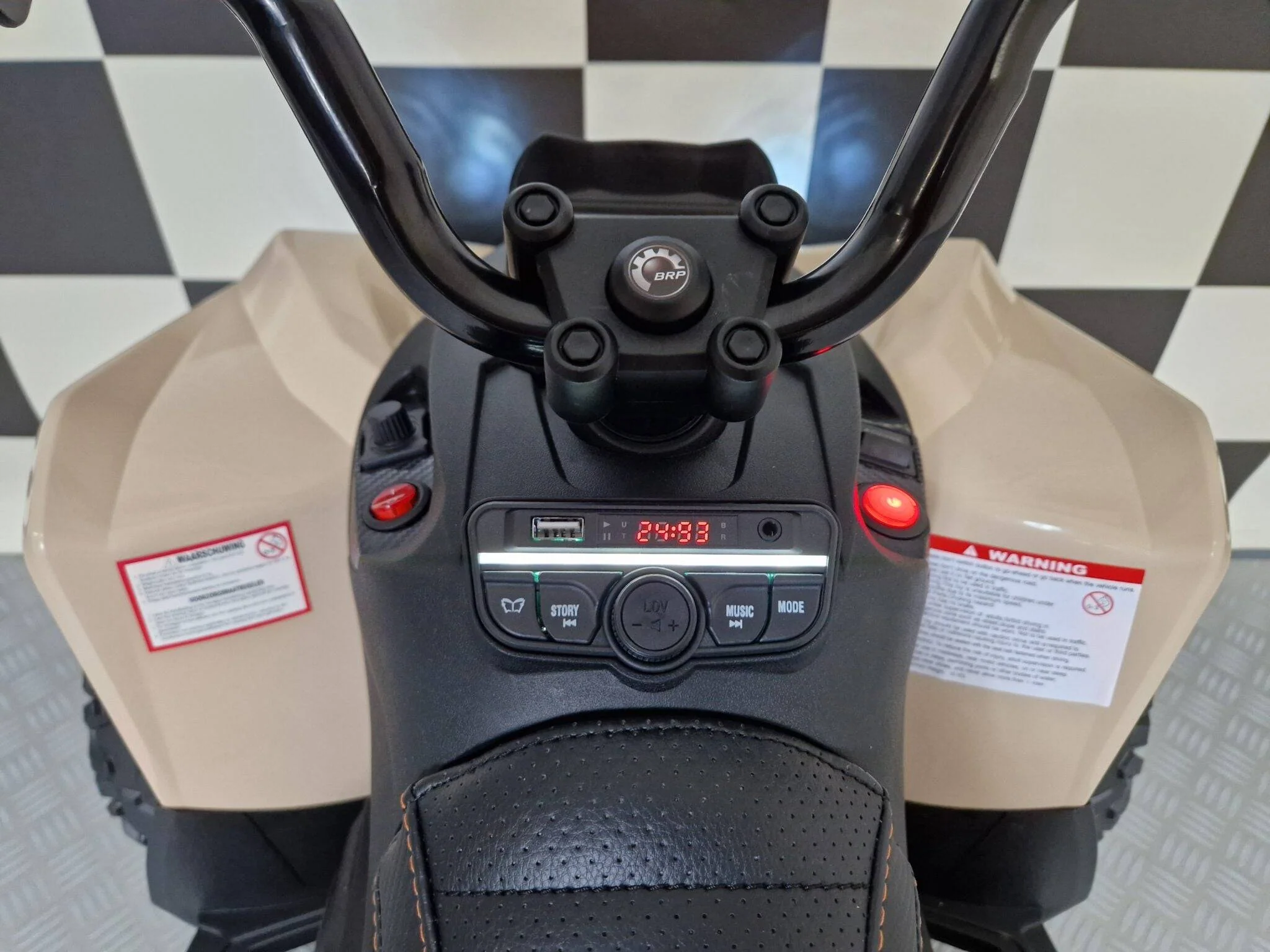 Quad Elettrico per Bambini Can-Am Maverick 24 V – Colore Cachi - Image 9