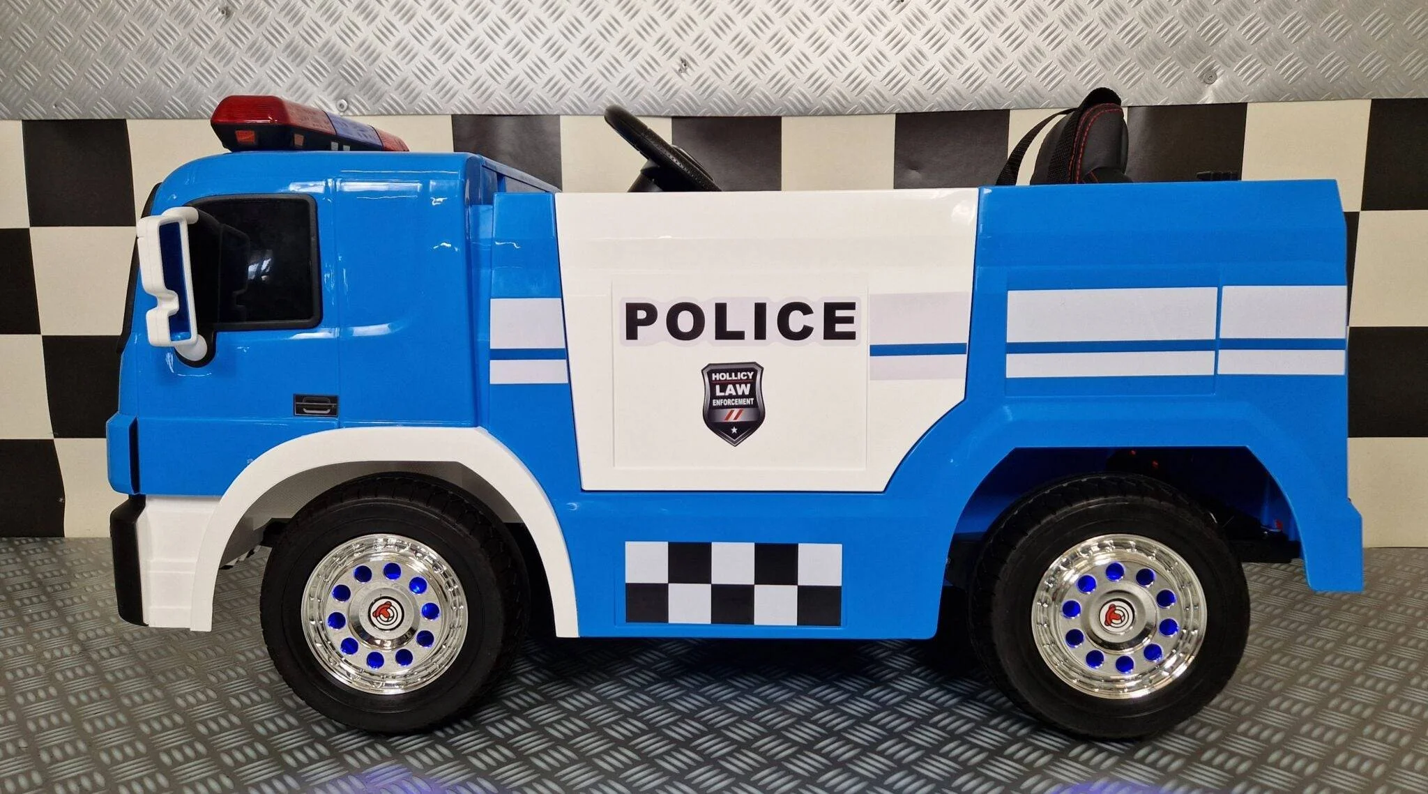 Camion della Polizia Elettrico 12 V con Telecomando – Blu - Image 4