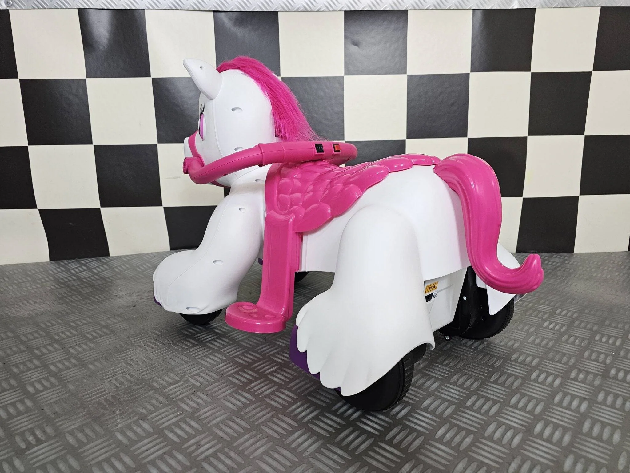 Pony Elettrico Unicorno 12 V per Bambini – Bianco - Image 6