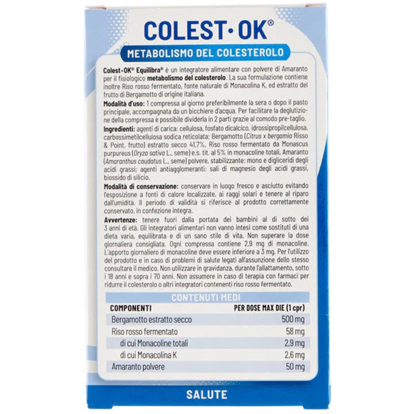 EQUILIBRA INTEGRATORE COLEST OK METABOLISMO DEL COLESTEROLO 20 C - Image 2