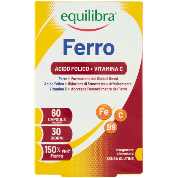 EQUILIBRA INTEGRATORE FERRO ACIDO FOLICO + VITAMINA C 60 CAPSULE - Image 2