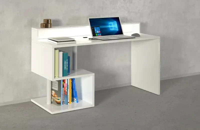 Scrivania ESSE 140 con design a ''S'' e sopralzo - Image 3