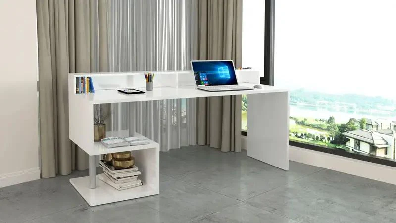 Scrivania Esse 180 con sopralzo: stile e funzionalità in un unico design innovativo - Image 2