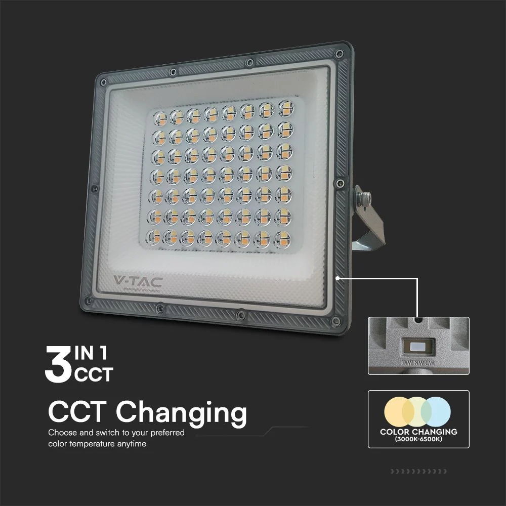 Faro LED 50W CCT 3in1 IP65 con LED Sostituibili | Grigio Scuro - Image 3