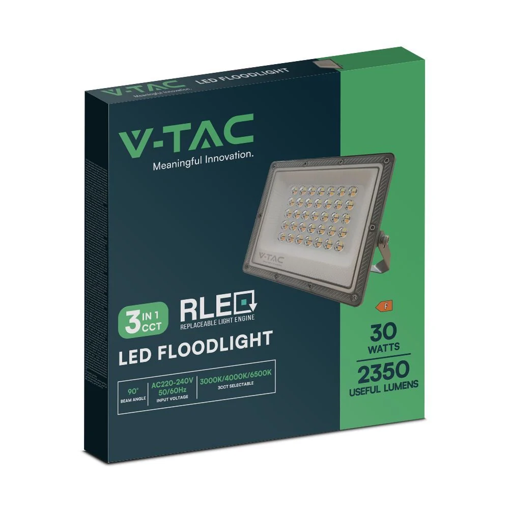 Faro LED 50W CCT 3in1 IP65 con LED Sostituibili | Grigio Scuro - Image 7