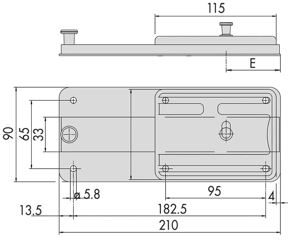 Ferroglietto per cilindro con scrocco integrato '55274' - Image 2