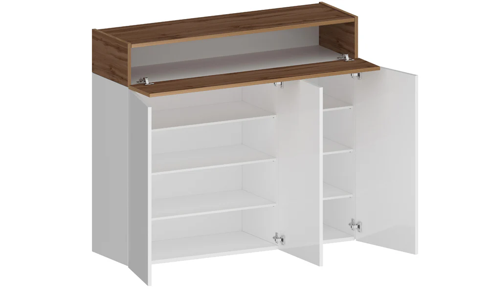 Scarpiera SAVONA - 3 Ante Battenti, 1 Ribalta, 24 Paia di Scarpe, Design Moderno - Image 2