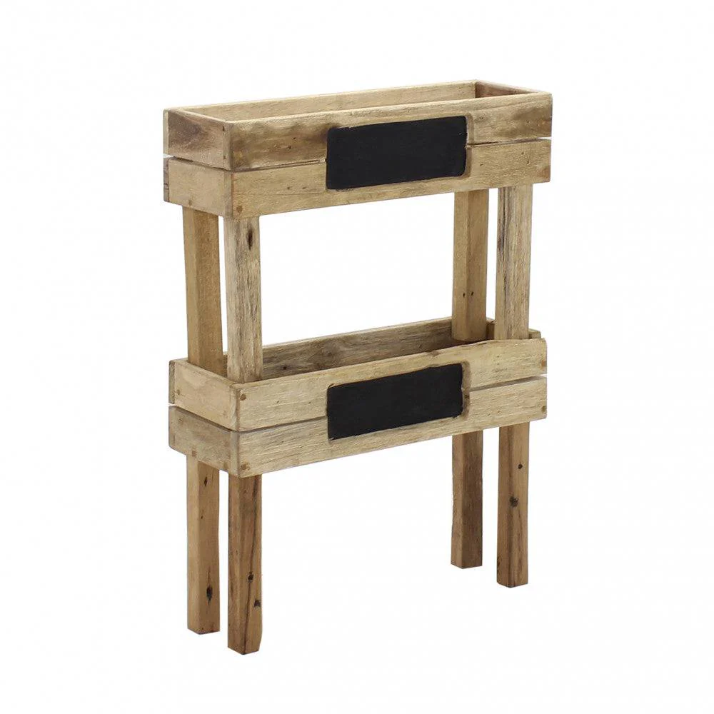 Fioriera Alyssia - legno di mogano, forma rettangolare 42x15x30cm