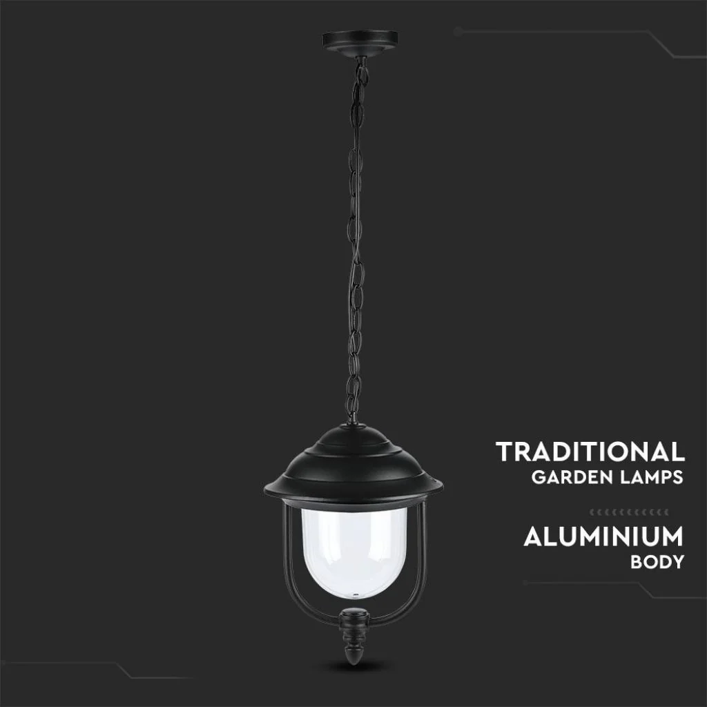V-TAC Lampada LED da Soffitto a Lanterna E27, L 890mm, Nero, IP44, Max 60W - Image 11