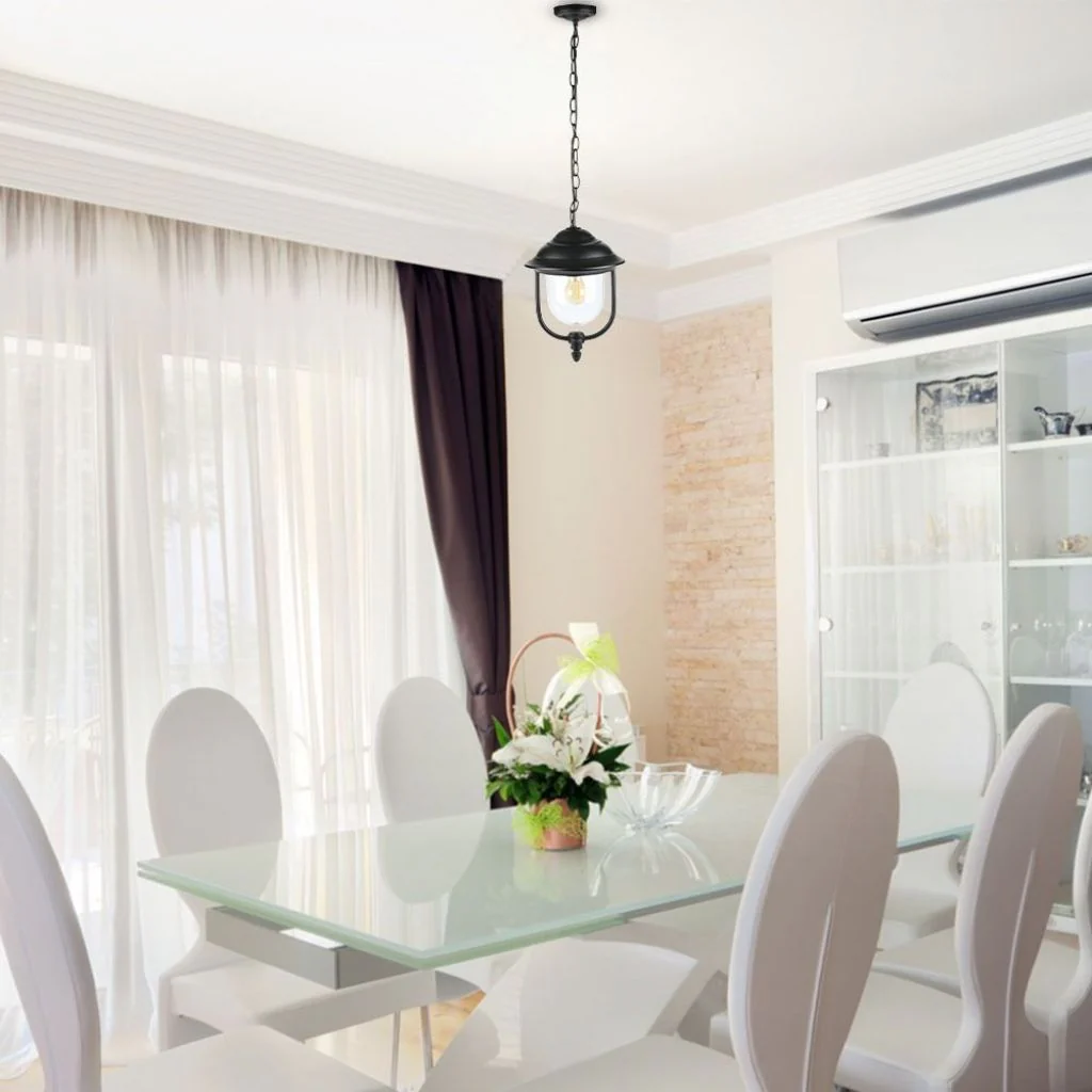 V-TAC Lampada LED da Soffitto a Lanterna E27, L 890mm, Nero, IP44, Max 60W - Image 6