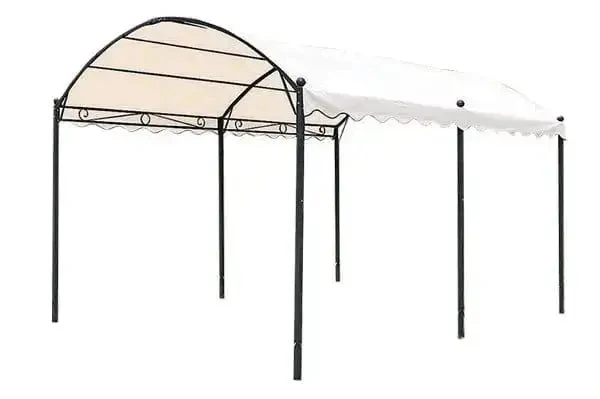 Gazebo "Carport" 3x4 metri in Ecru con Struttura Robusta