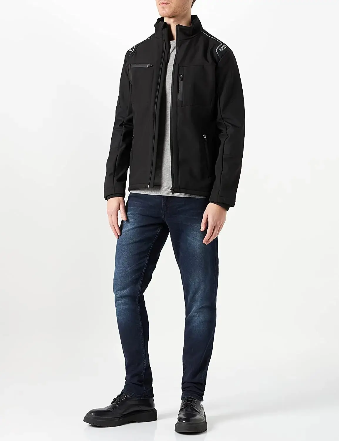 Giacca idrorepellente softshell sparco nera - Image 6