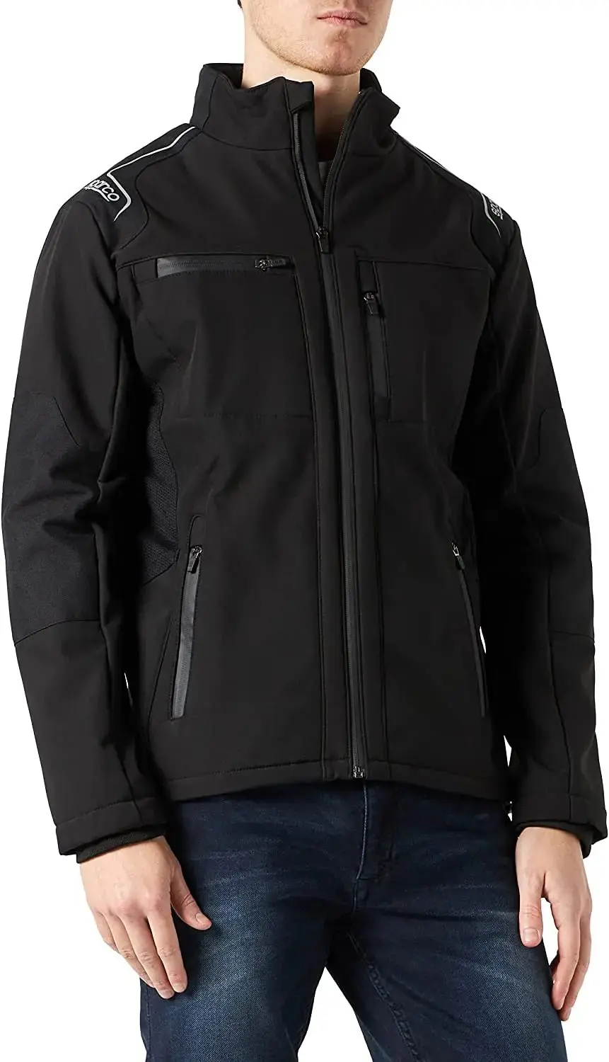Giacca idrorepellente softshell sparco nera - Image 7