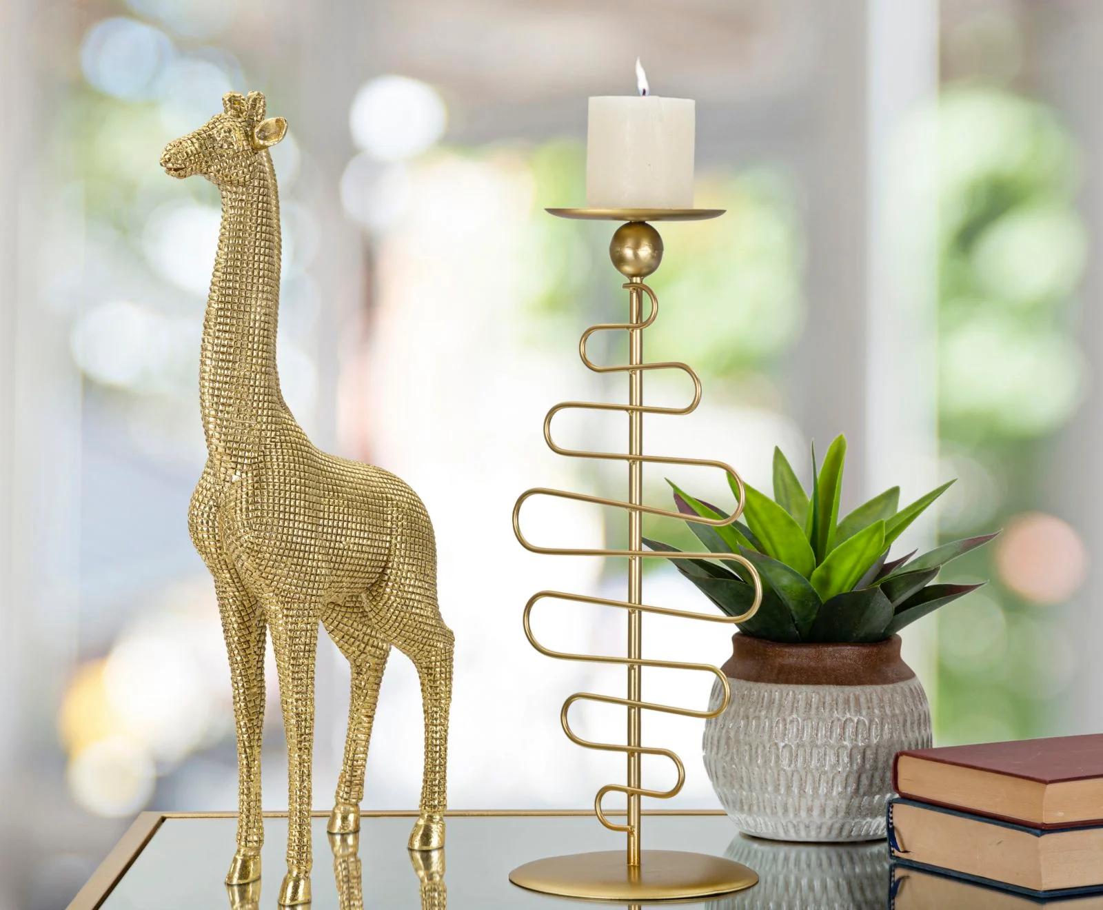 Giraffa Elegante in Oro 20x9,8x49 - Image 5