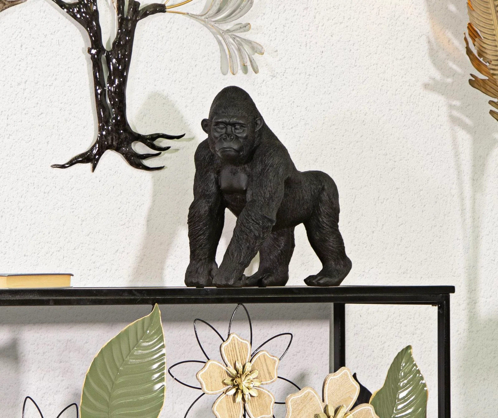 Statua di Gorilla Nera 35x21,5x37,5 cm - Image 9