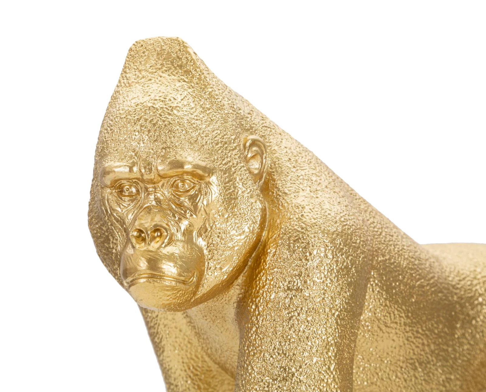 Statua Decorativa di Gorilla in Finitura Dorata - 29,7x11,5x21,8 cm - Image 3