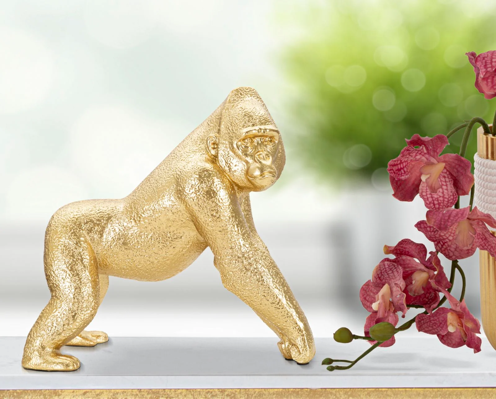 Statuetta di Gorilla Decorativa Elegante 24,3x13,9x22,8 cm - Image 5
